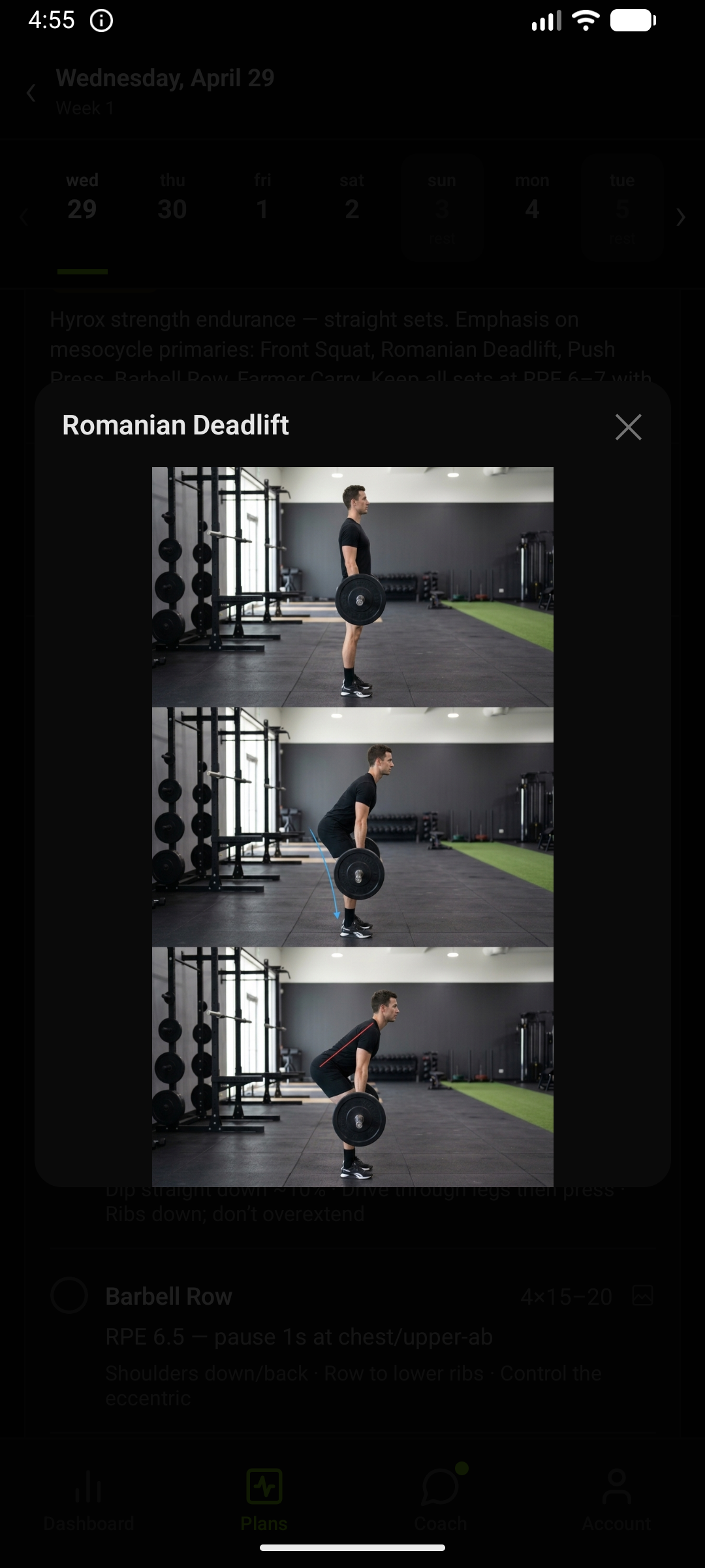 Exercise demonstration